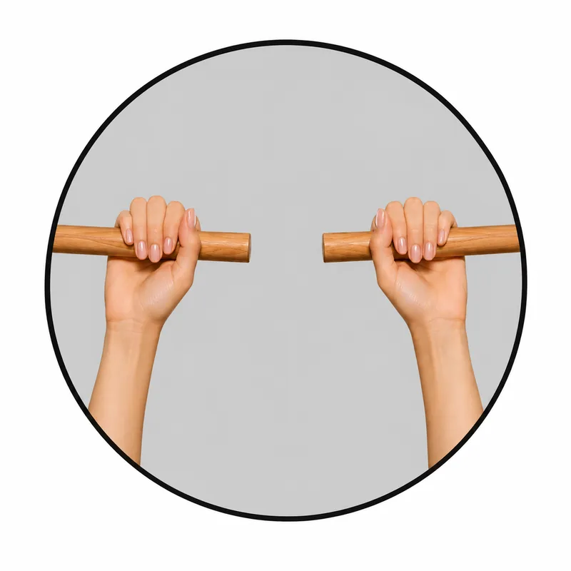 Two hands holding a stick